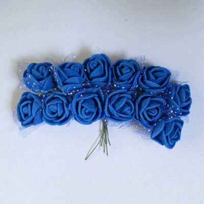 Artificial Small Rose Flower Blue (TR1289)