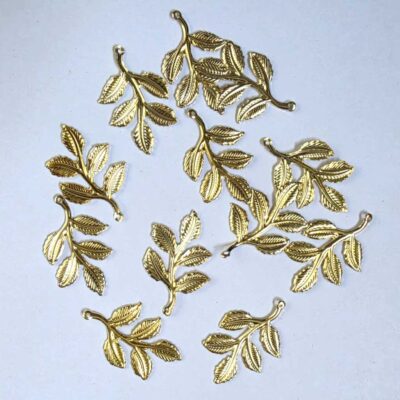 Metal Multi Leafs Golden 12pc (TR331)