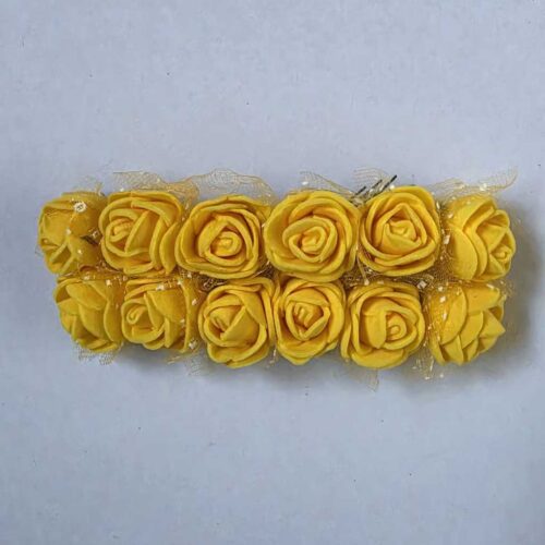 Artificial Small Rose Yellow Premium - Top Resin Flowers