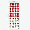 Red Flowers UVDTF Sticker Premium - Creative Resin Art