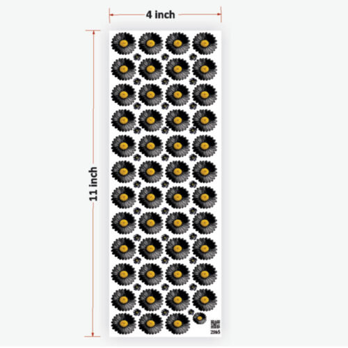 Daisy Black Flowers UVDTF Sticker Premium for Resin Art
