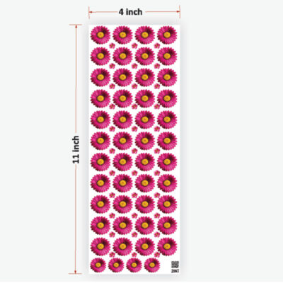 Daisy Dark Pink Flowers UVDTF Sticker for Resin art (TR2167)