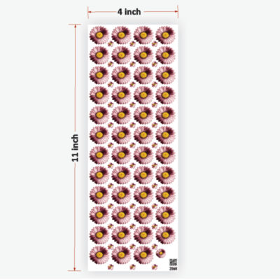 Daisy Dusky Pink Flowers UVDTF Sticker for Resin art (TR2168)