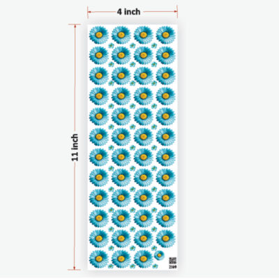 Daisy Ferozi Blue Flowers UVDTF Sticker for Resin art (TR2169)