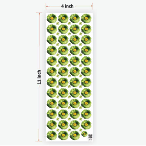 Daisy Green Flowers UVDTF Sticker Premium - Ultimate Resin Supplies