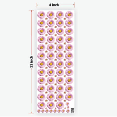 Daisy Light Pink Flowers UVDTF Sticker for Resin art (TR2175)