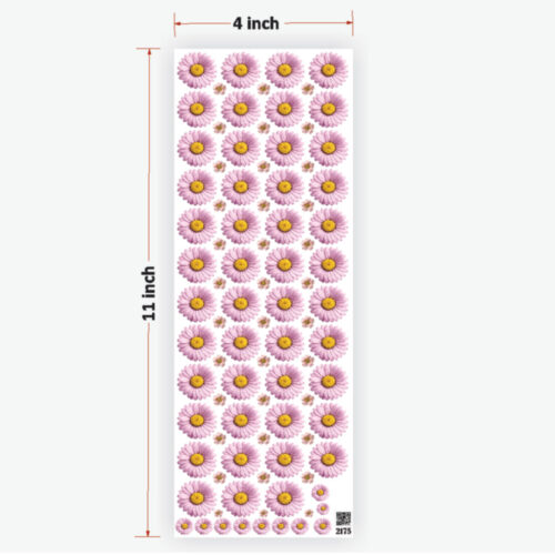 Daisy Light Pink Flowers UVDTF Sticker for Resin Art Ultimate