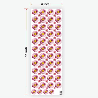 Daisy M.Pink Flowers UVDTF Sticker for Resin art (TR2177)