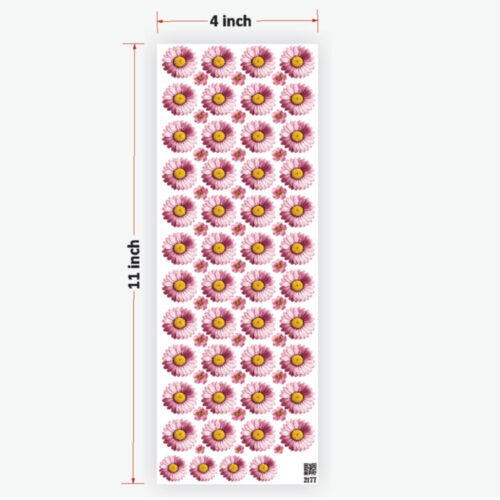 Daisy Pink Flowers Sticker for Resin Art Ultimate Quality - Floral Resin Decal
