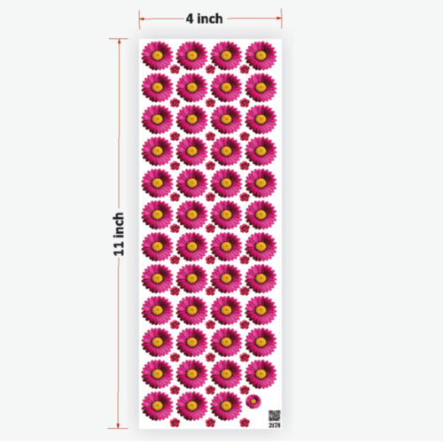 Daisy Magenta Pink Flowers UVDTF Sticker for Resin Art Ultimate