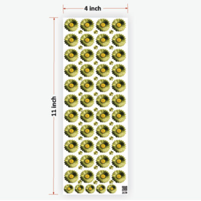 Daisy Mahendi Flowers UVDTF Sticker for Resin art (TR2179)