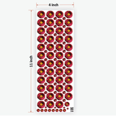 Daisy Maroon Flowers UVDTF Sticker for Resin art (TR2180)