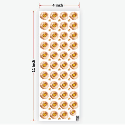 Daisy Peach Flowers UVDTF Sticker for Resin art (TR2184)