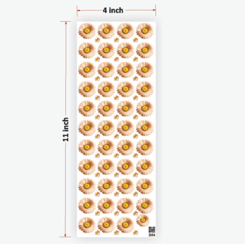 Daisy Peach Flowers UVDTF Sticker Premium - Ultimate Resin Art
