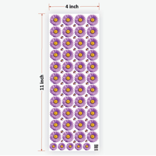 Daisy Purple Flowers UVDTF Sticker Premium - Ultimate Resin Art