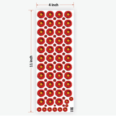Daisy Red UVDTF Sticker for Resin art (TR2188)
