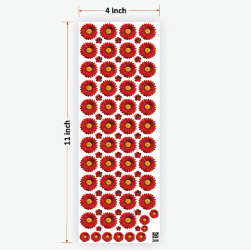 Daisy Red UVDTF Sticker for Resin Art Ultimate - Vibrant floral design