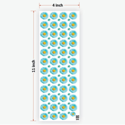 Daisy Turquoise UVDTF Sticker for Resin art (TR2191)