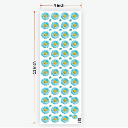 Daisy Turquoise UVDTF Sticker for Resin Art - Ultimate Quality