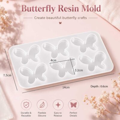 Keychain and Pendant Butterfly Silicone Mold (SM332)