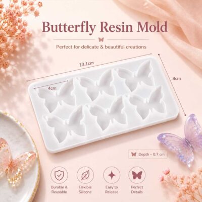 Keychain and Pendant Butterfly Silicone Mold (SM334)