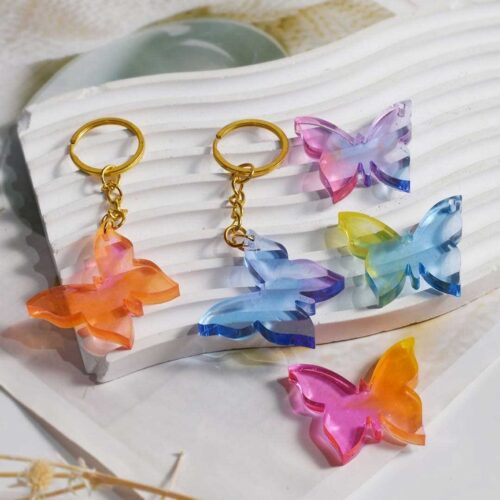 Keychain and Pendant Butterfly Silicone Mold (SM334)-