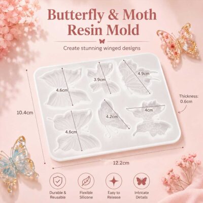 Keychain and Pendant Butterfly Silicone Mold (SM333)