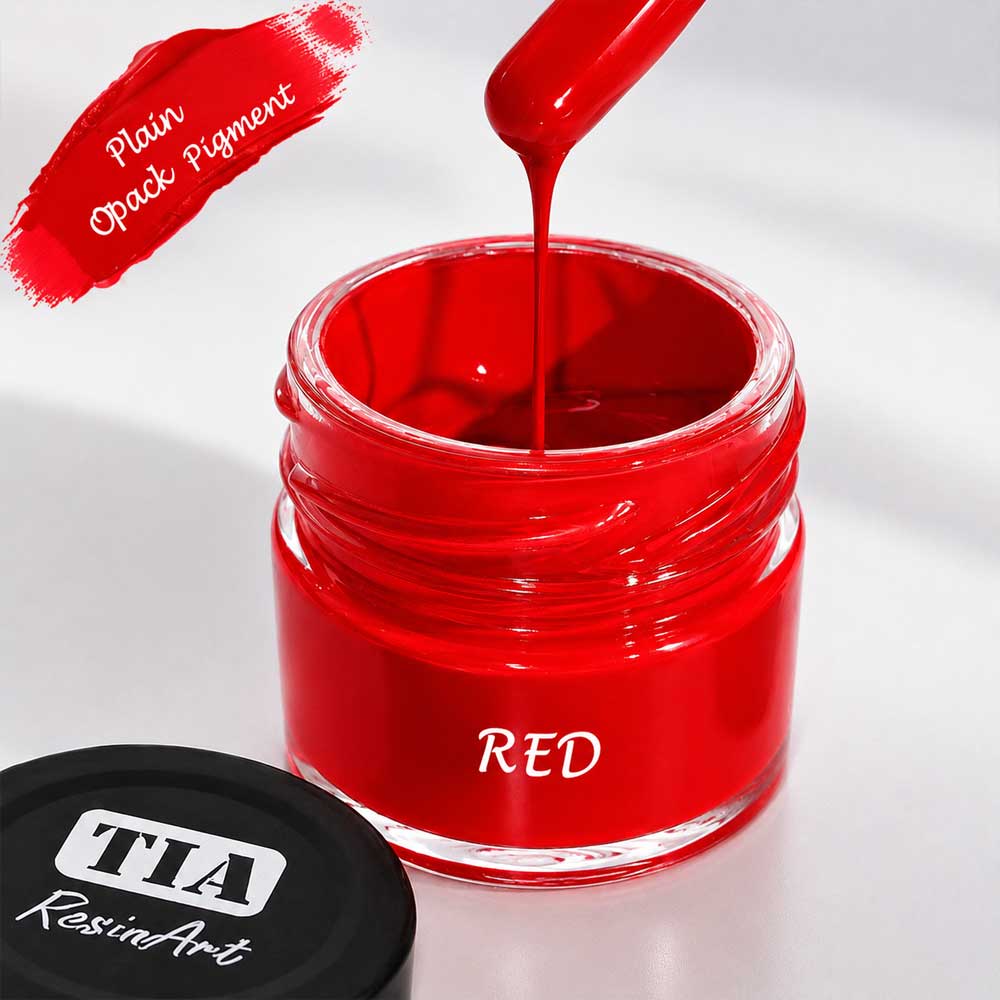 Plain Pigment for Resin art (RED) 1 Plain Pigment Resin Premium - Vibrant Red Color for Art