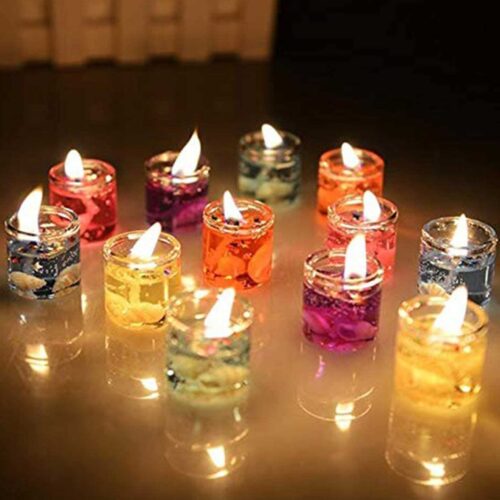 Close-up of transparent jelly wax for candle making