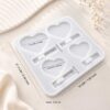 Heart 4 cavity Photo Frame & Stand Silicone Mould Ultimate - Resin Art