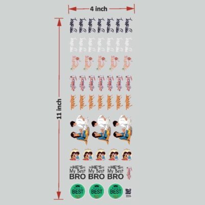 Raksha Bandhan Theme UV DTF Transfer Sheet for Resin Art (TR2225)