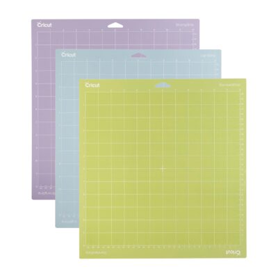 Cricut Adhesive Back Cutting Mats 12"X12" 3/pkg-Green, Blue & Purple