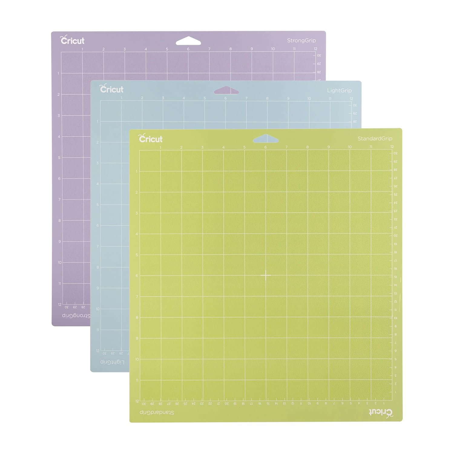 Cricut Adhesive Back Cutting Mats 12"X12" 3/pkg-Green, Blue & Purple 1 Cricut Adhesive Cutting Mats Premium - Ultimate Crafting Supplies