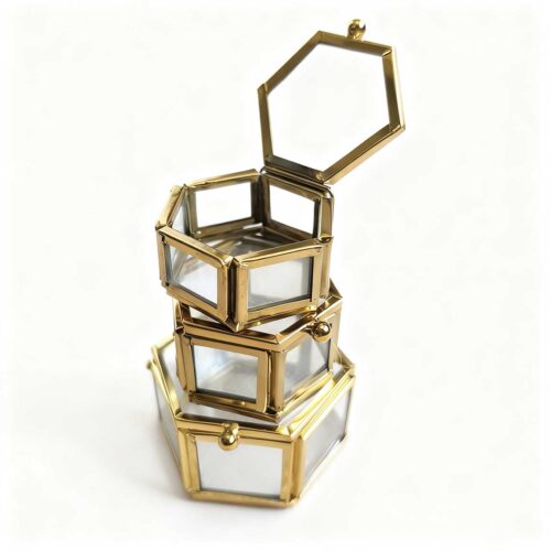 Durable metal ring box for resin art display and gifting