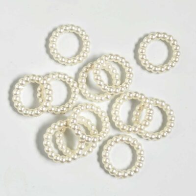 Round White Pearl Moti Ring 1inch (TR1386)
