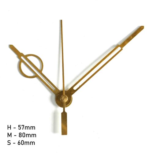 Close-up of stylish resin clock hands with precise detailing