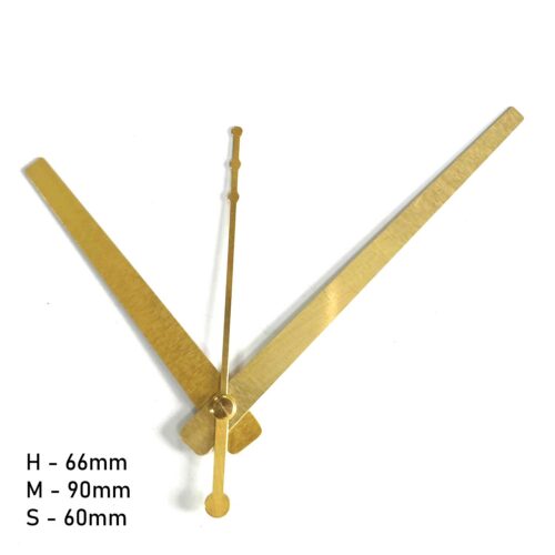 Close-up of durable epoxy resin clock pointers for art projects