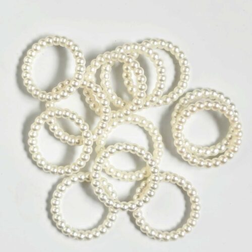 Round White Pearl Moti Ring 1.5inch (TR1387)