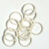 Round White Pearl Moti Ring 2inch Premium Elegant Resin Accessory