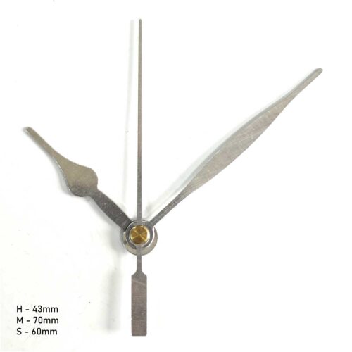 Close-up of durable metal clock hands for resin art projects