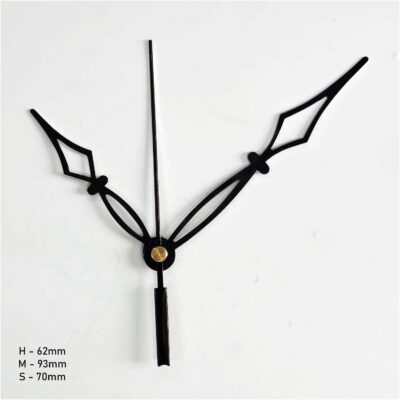 Resin Clock Wall Hand Set - Black - black