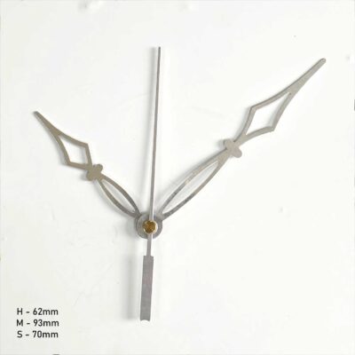 Resin Clock Wall Hand Set - Silver - silver
