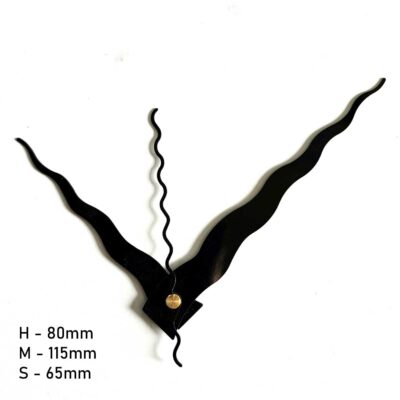 Resin Craft Clock Hands - Black - black