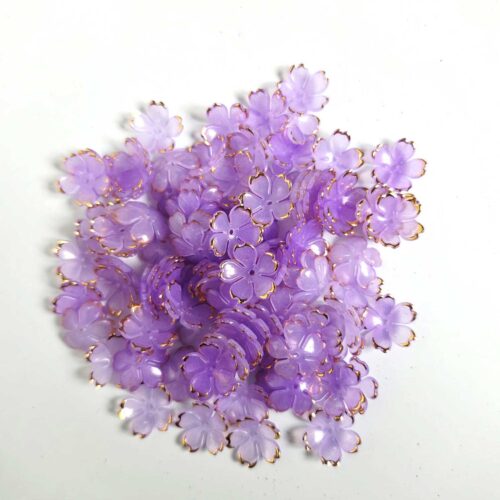 Acrylic Flower Purple Gold Frame Premium - Ultimate Resin Art