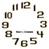Golden Embossed Wall Clock Numbers Ultimate - Elegant Resin Art Accessory