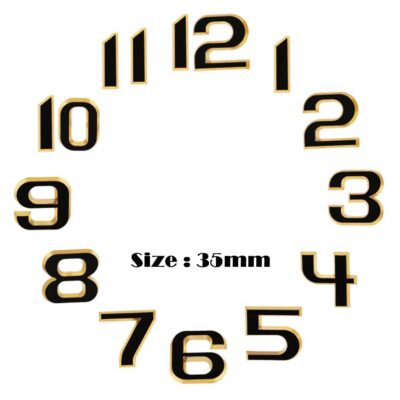 Golden Embossed Wall Clock Numbers
