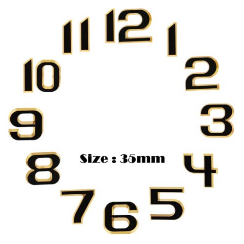Golden Embossed Wall Clock Numbers Ultimate - Elegant Resin Art Accessory